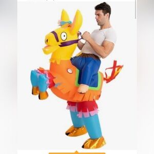 Inflatable Ride-On Pinata Llama Costume